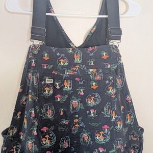 Duluth Lined Mushroom Terrarium Overalls XXL x 31 Cottagecore utility